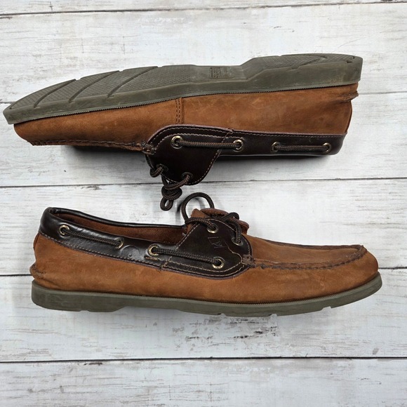 Sperry Top-Sider Mens Leather Boat Shoes Brown 12M 2 Eye 0777896 - Picture 8 of 12